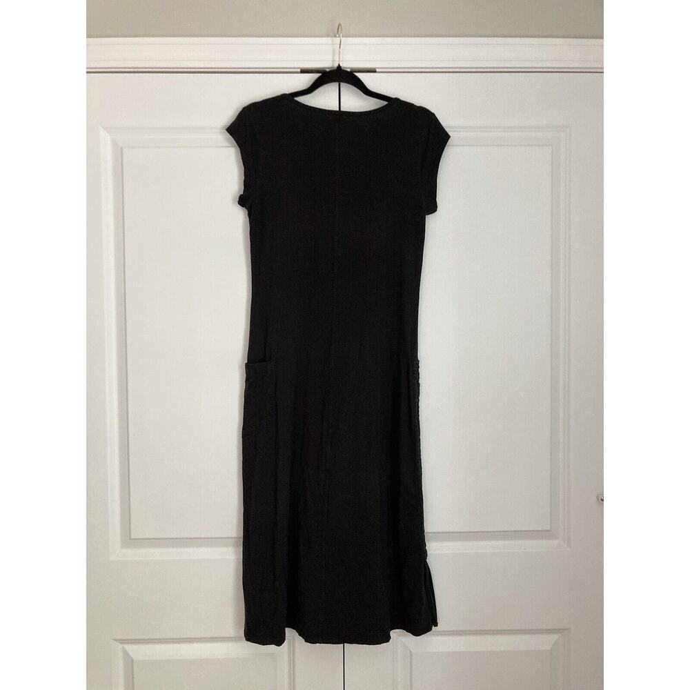 Toad & Co L83606 Womens Black Rosemarie V Neck Side Tie Knit Dress Size Small - Picture 5 of 7